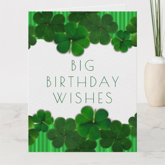 Irish Birthday Girl or Guy Big Card From All