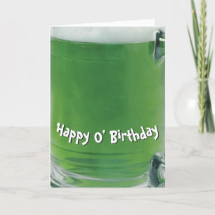 Irish Birthday Green Beer Card