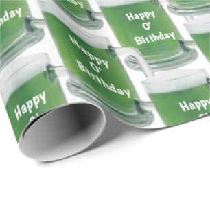 Irish Birthday Green Beer Wrapping Paper