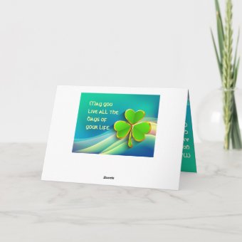 Irish Birthday St. Patrick's Day Blessings Prayer Card | Zazzle