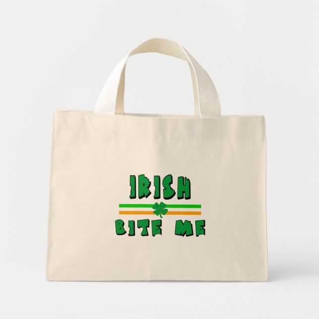 Irish Bite Me Mini Tote Bag (Front)