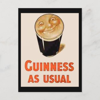 Irish Black Beer Postcard by vintagestore at Zazzle