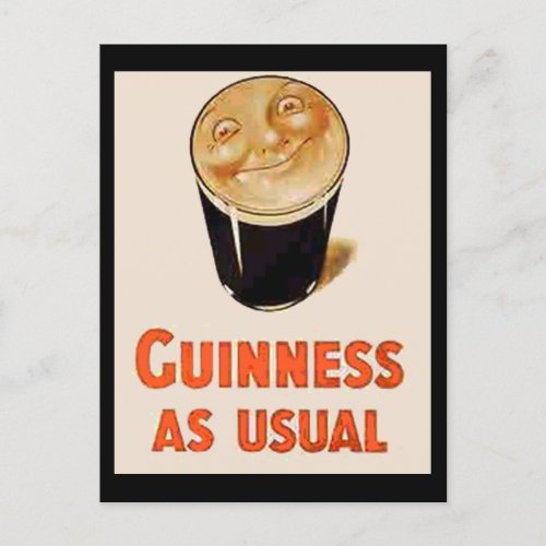 Irish Black Beer Postcard