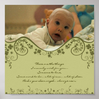 Irish Blessing - a Guardian Angel Always Near Poster