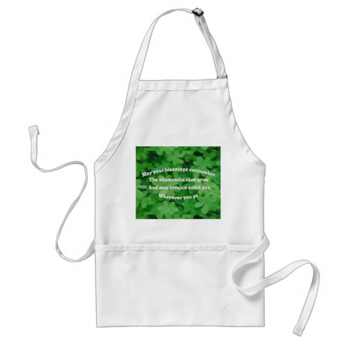 Irish Blessing Adult Apron