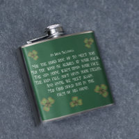 Irish Blessing and Shamrocks Dark Green