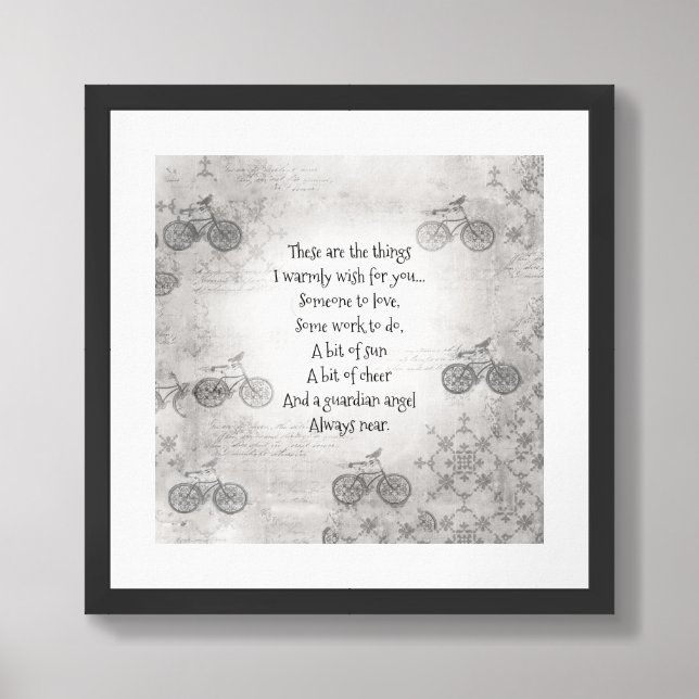 Irish Blessing Angel Someone to Love Some Work Framed Art (Framed Front)