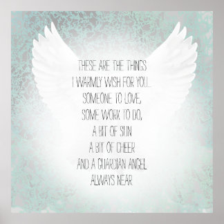 Irish Blessing Angel Someone to Love Some Work Poster