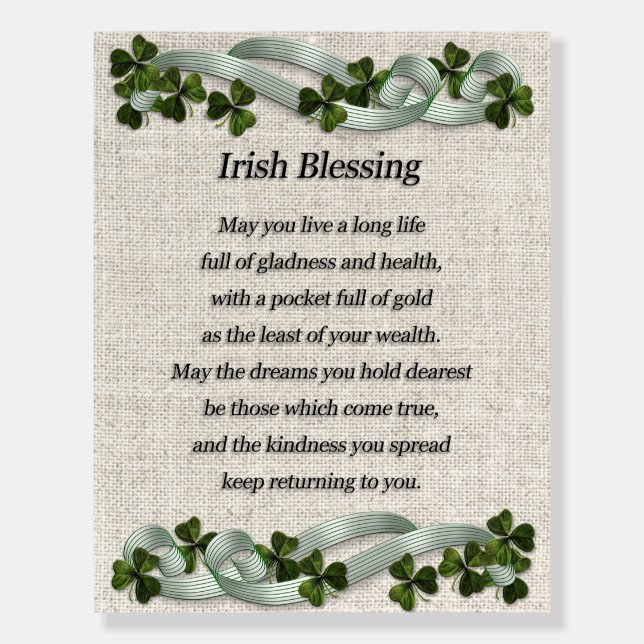 Irish Blessing Art Foam Board (Front)