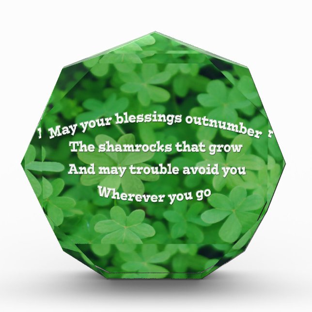 Irish Blessing Award (Front)