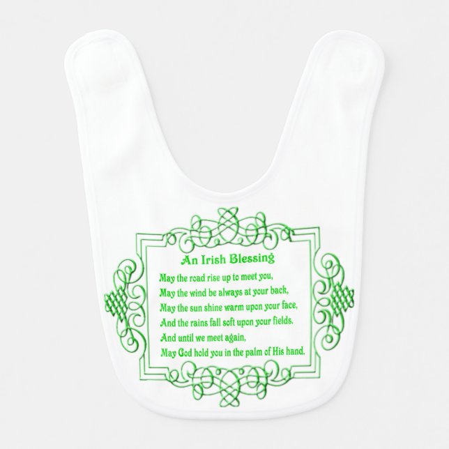 Irish Blessing Baby Bib (Front)