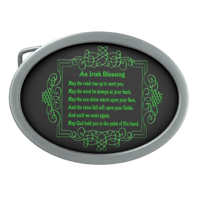 Irish Blessing Belt Buckle (Front)