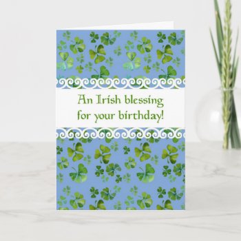 Irish Blessing Birthday Card by goldersbug at Zazzle