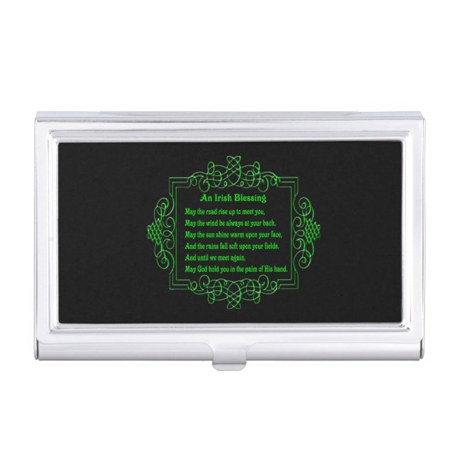 Irish Blessing Business Card Holder (Front)