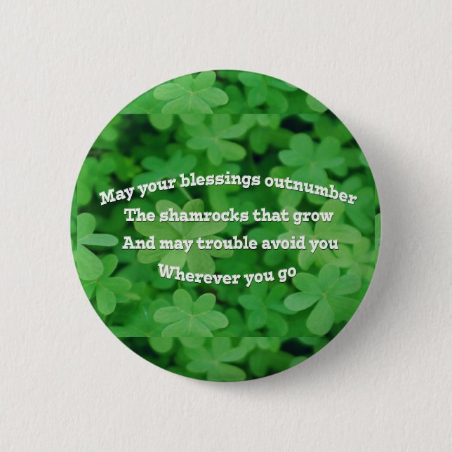 Irish Blessing Button (Front)