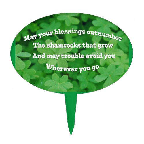 Irish Blessing Cake Topper