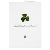 Irish Blessing Card (Back)