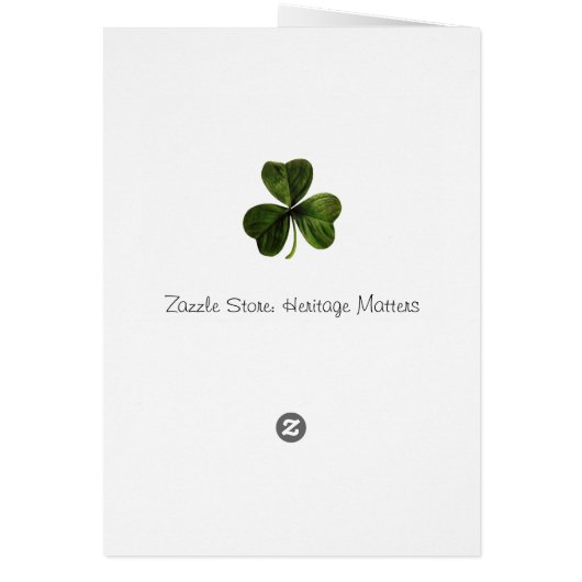 Irish Blessing Card (Back)