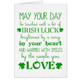 Irish Blessing card customize