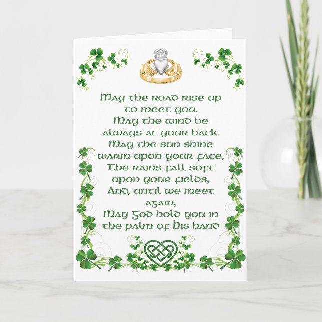 Irish Blessing Card from Ireland Option 1 (Front)