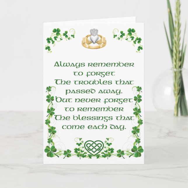 Irish Blessing Card from Ireland Option 7 (Front)