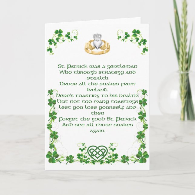 Irish Blessing Card from Ireland Option 8 (Front)