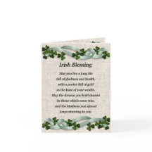 Irish blessing card St. Patricks Day