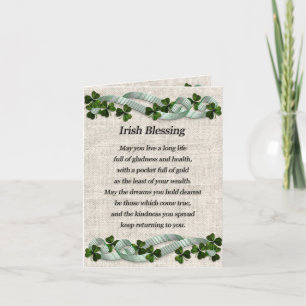 Irish blessing card St. Patricks Day
