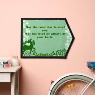 Irish Blessing Celtic Shamrocks Saint Patricks Day Pennant