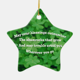 Irish Blessing Ceramic Ornament