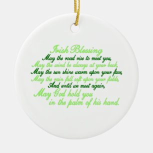 Irish Blessing Ceramic Ornament
