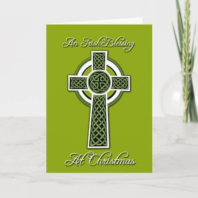 Irish Blessing  Christmas Greeting Card (Front)