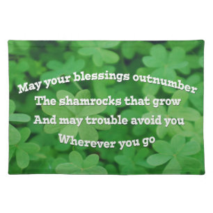 Irish Blessing Cloth Placemat