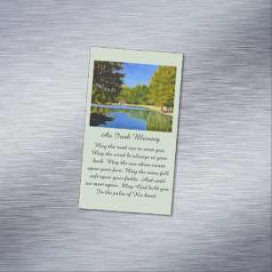 Irish Blessing Country Covered Bridge Business Card Magnet