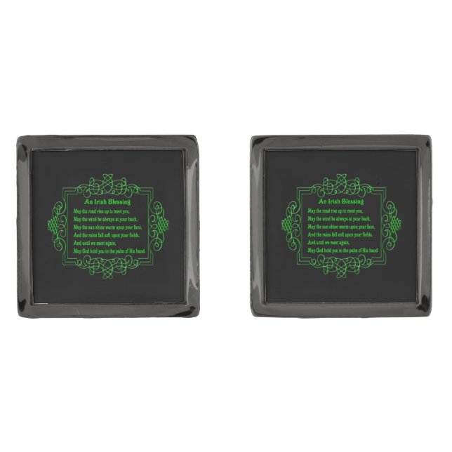 Irish Blessing Cufflinks (Front)