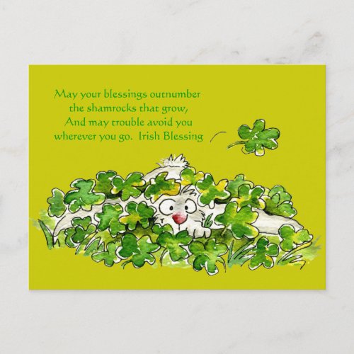 Irish Blessing Cute Cartoon St Paddys Postcards
