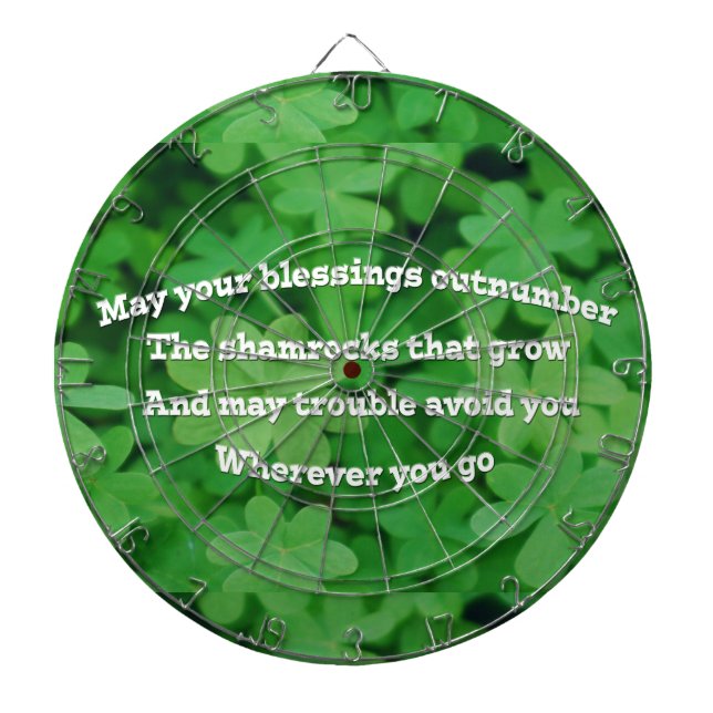 Irish Blessing Dartboard (Front)