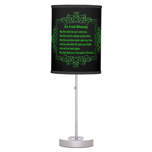 Irish Blessing Desk Lamp (Front)