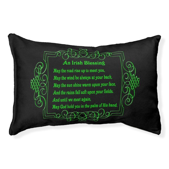 Irish Blessing Dog Bed (Front)