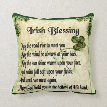 irish blessing/double unicorns pillow