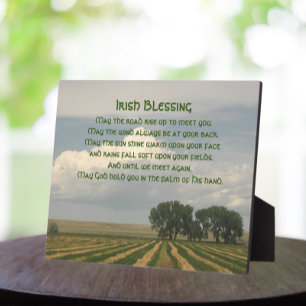Irish Blessing Farmland and Sky Plaque