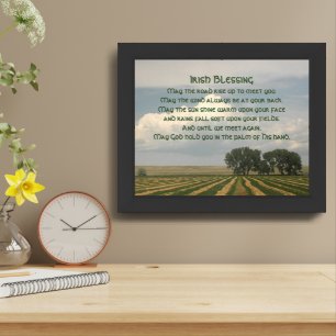 Irish Blessing Farmland Landscape Framed Art