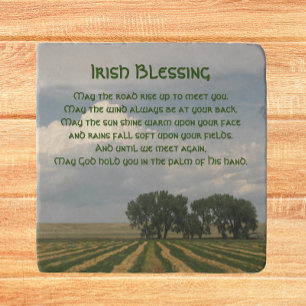 Irish Blessing Farmland Landscape Trivet