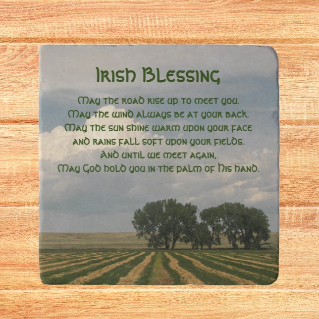 Irish Blessing Farmland Landscape Trivet (In Situ)