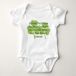 Irish Blessing Father's Hold Their Hearts Forever Baby Bodysuit