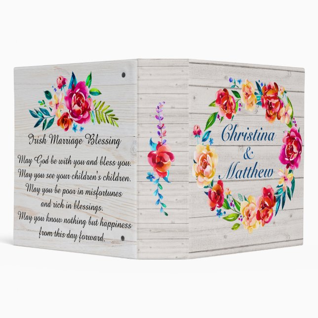 Irish Blessing Floral Wedding/All Occasion Binder (Background)