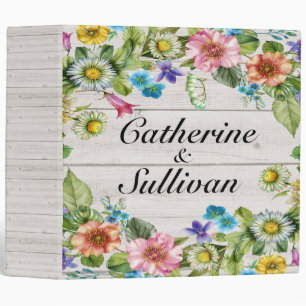 Irish Blessing Floral Wedding Notebook Binder