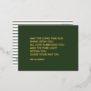 Irish Blessing Foil Invitation Postcard