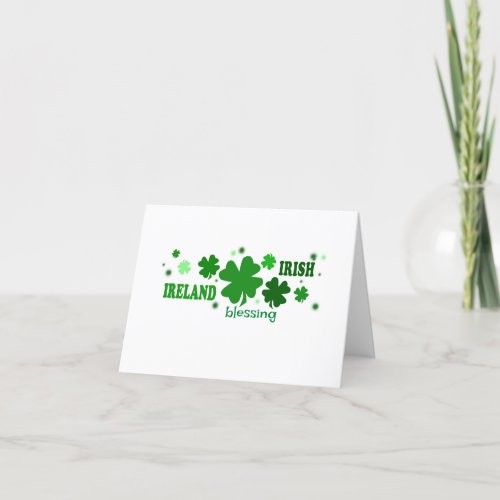 Irish Blessing Folded Greeting Card