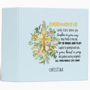 Irish Blessing For GODDAUGHTER - Personalized Gift 3 Ring Binder